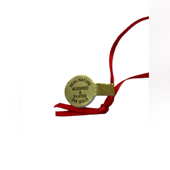 24K Gold Plated Mistletoe Ornament - Picture 8 of 8